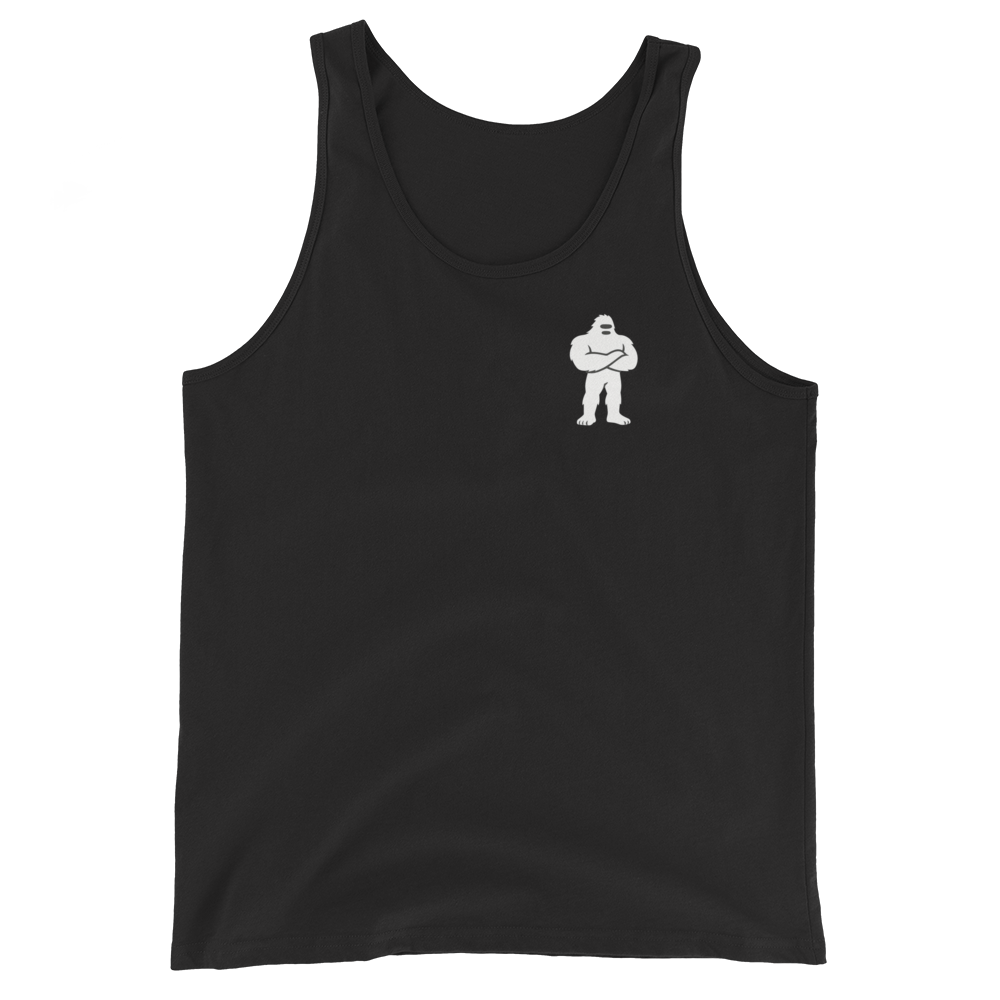 Feral Form Tank black front – Sasquatch Nation gym wear tank front view