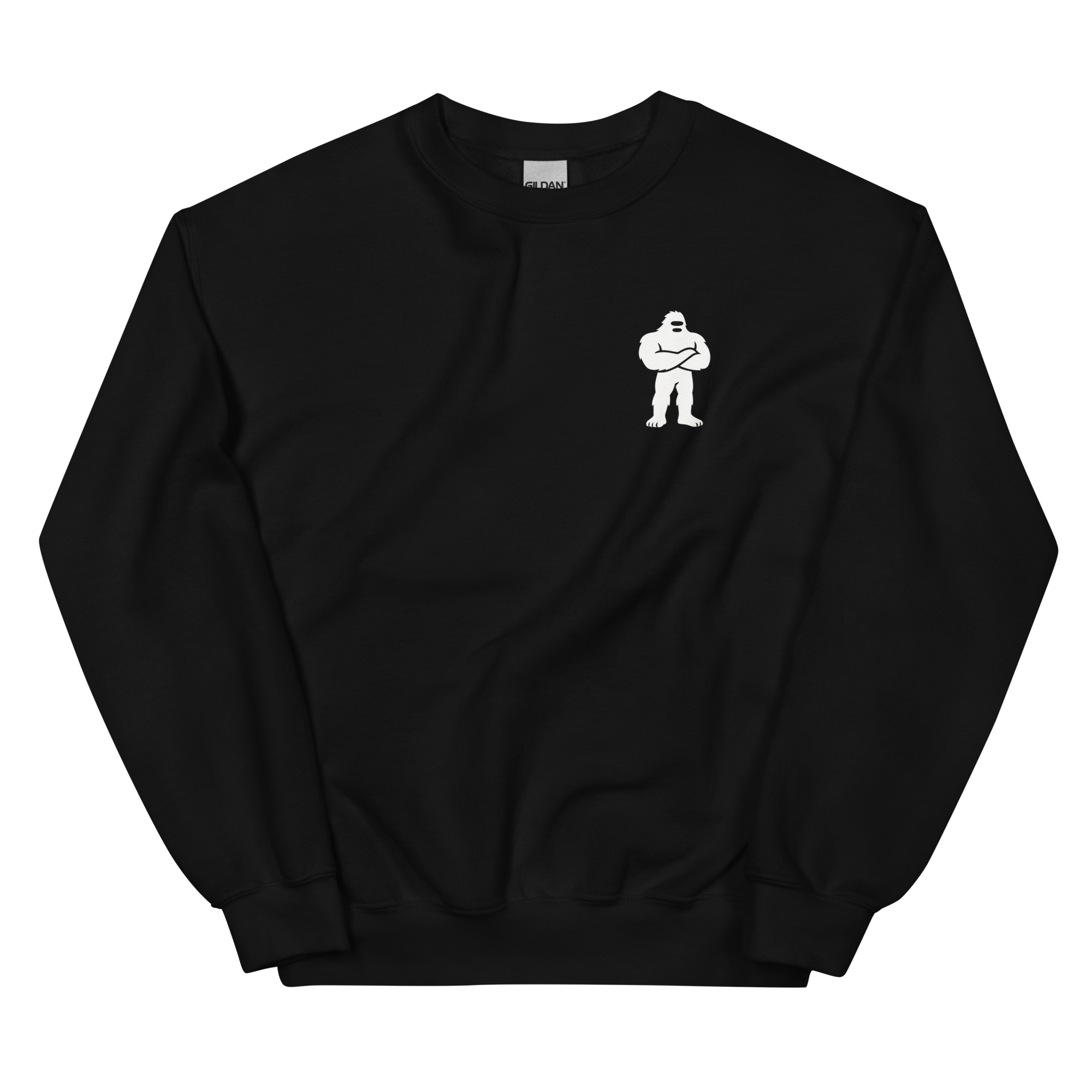 Primal Pulse Crew black front – Sasquatch Nation crewneck front view