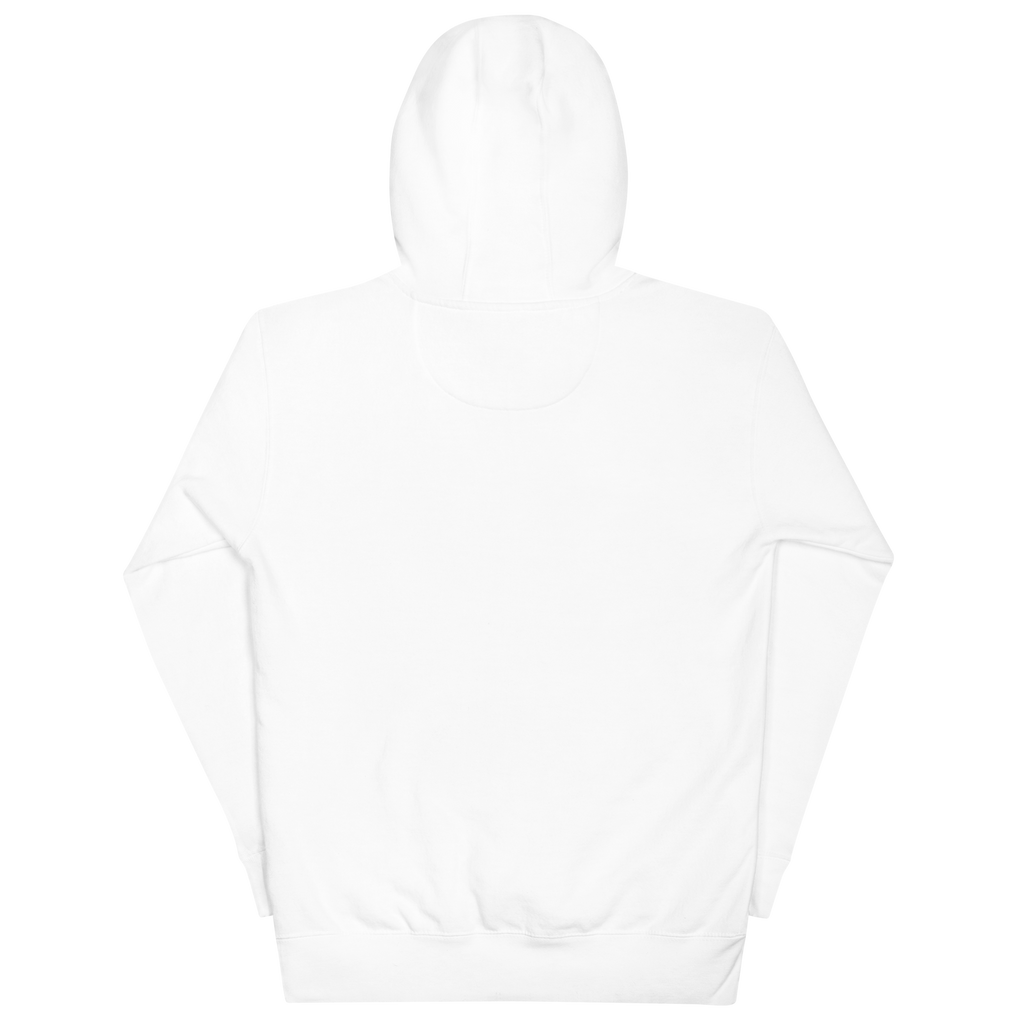 Off-Grid Hoodie white back – Sasquatch Nation hoodie white back view